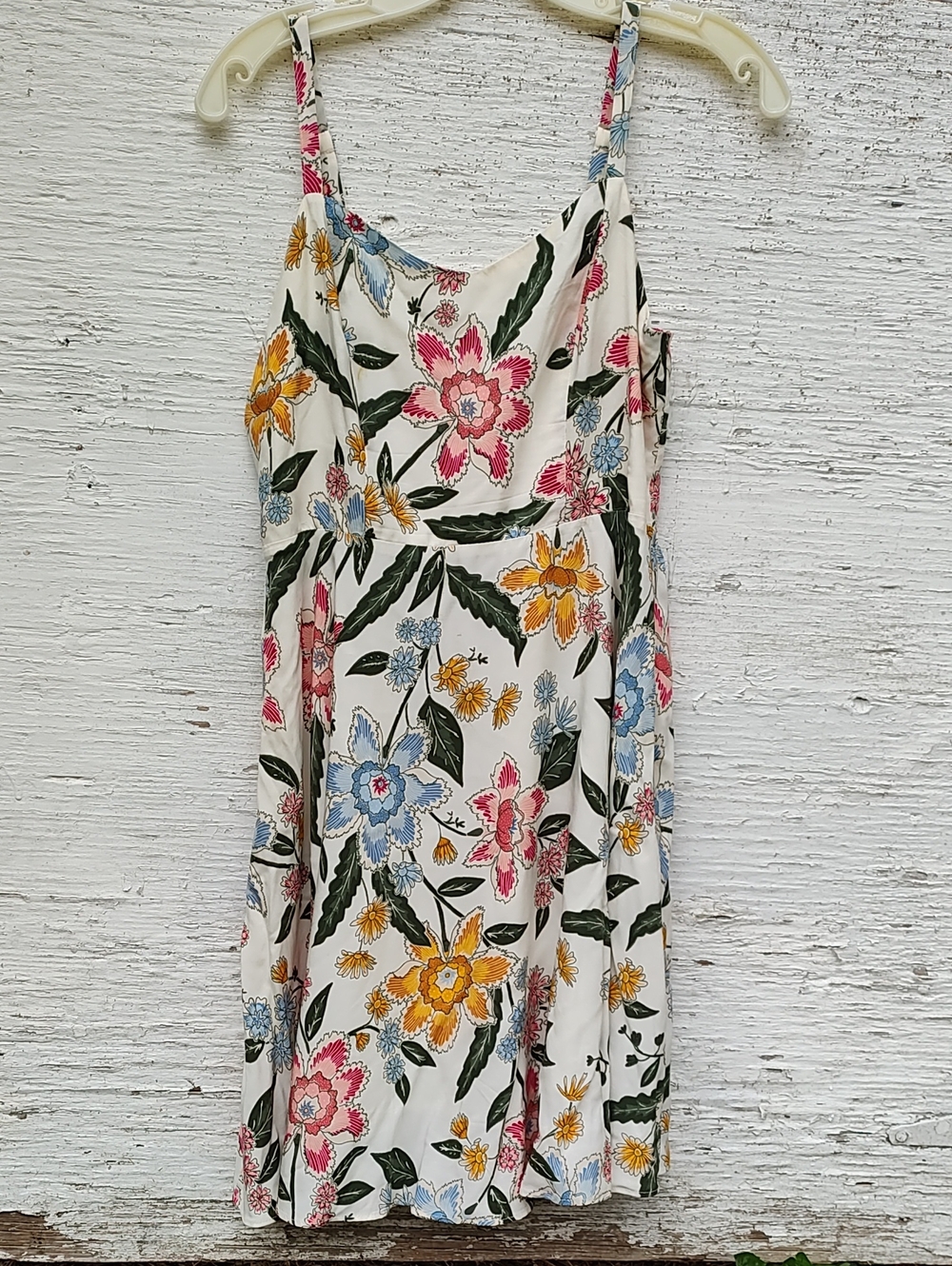 Old Navy Cream Fit & Flare Cami Mini Dress, Floral Pattern, Women's Small